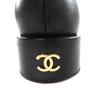 Tolle CHANEL Kurzstiefel schwarzes Leder Damen 38.5 G39566 Gebraucht