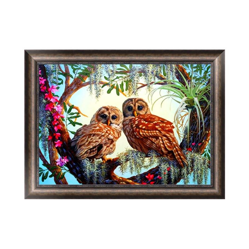 

Животное Сова 5D Алмазная вышивка Картина для вышивки крестом DIY Craft Домашний декор