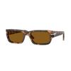 Adrien Brown Rectangular Unisex Sunglasses Po3347s 121033 55