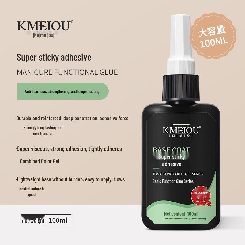 Nail Art Super Gel: Strengthening Base & No-Wipe Top Coat for Salons