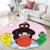 Barbapapa,Round Area Rug,Carpet Rug for Living Room Bedroom Sofa Playroom Decor,Non-slip Floor Mat