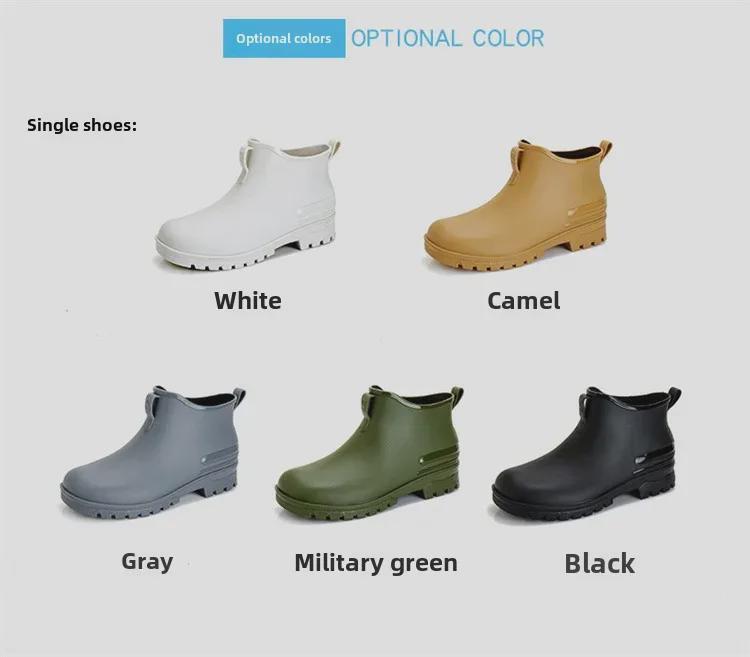 Men's & Women's Non-Slip, Waterproof Rain Boots - Fashionable, Warm, Velvet-Lined Rubber Shoes for Students and Outdoor Wear