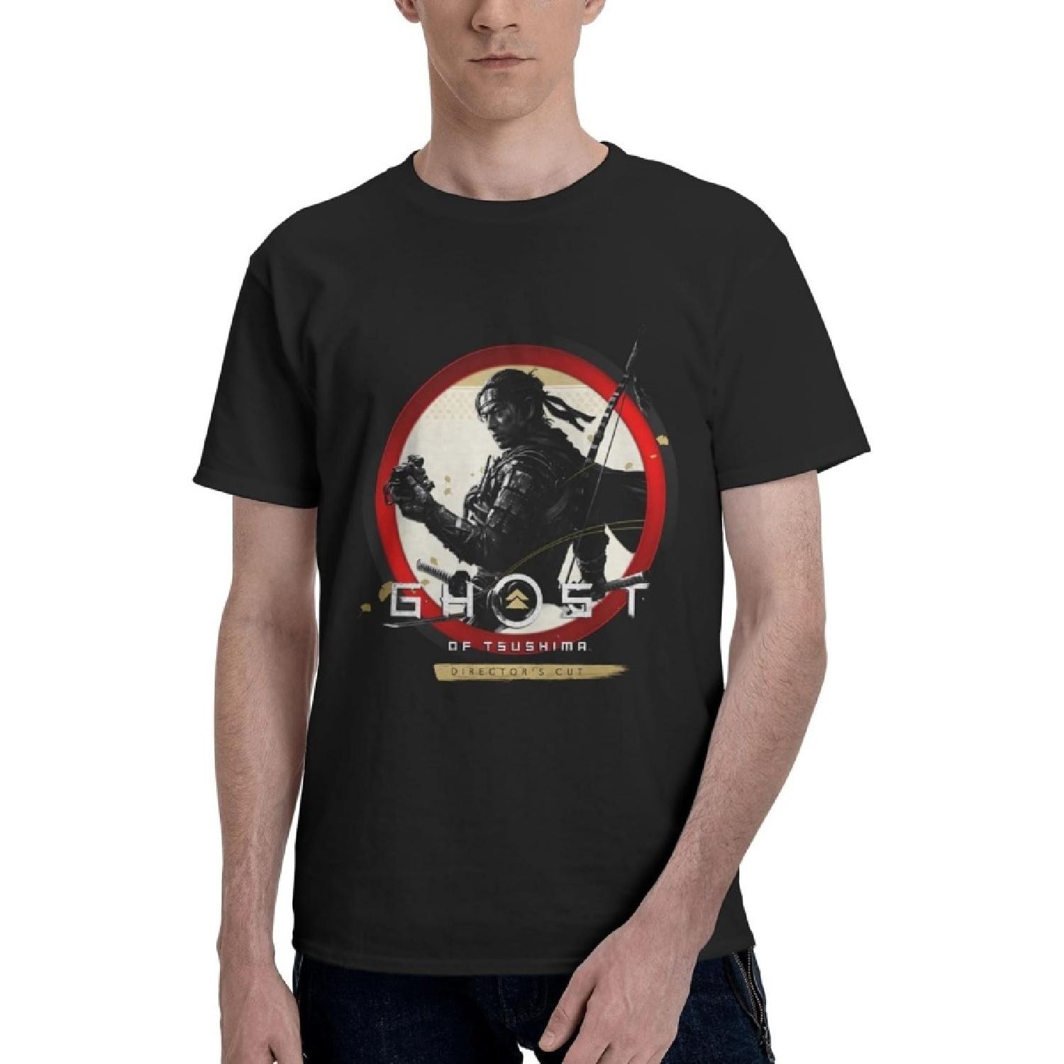 Мигетуке Призрак Цусимы Мужские футболки True Classic Tees Повседневные хлопковые приталенные футболки Рубашки для мужчин XXXXXL разноцветный