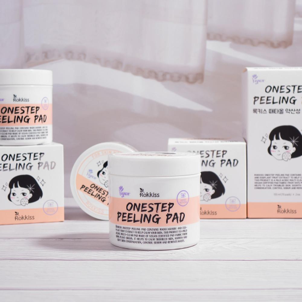 Rokkiss Mildly Acidic Scrub Towel Peeling Pad 70 Sheets 155 Ml 2