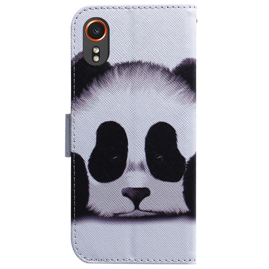 For Samsung Galaxy Xcover7 Case PU Leather Pattern Magnetic Clasp Stand Function Phone Cover