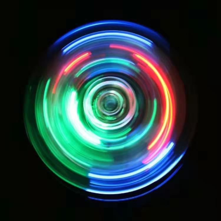 LED Colorful Flashing Crystal Finger Gyroscope Toy for Kids