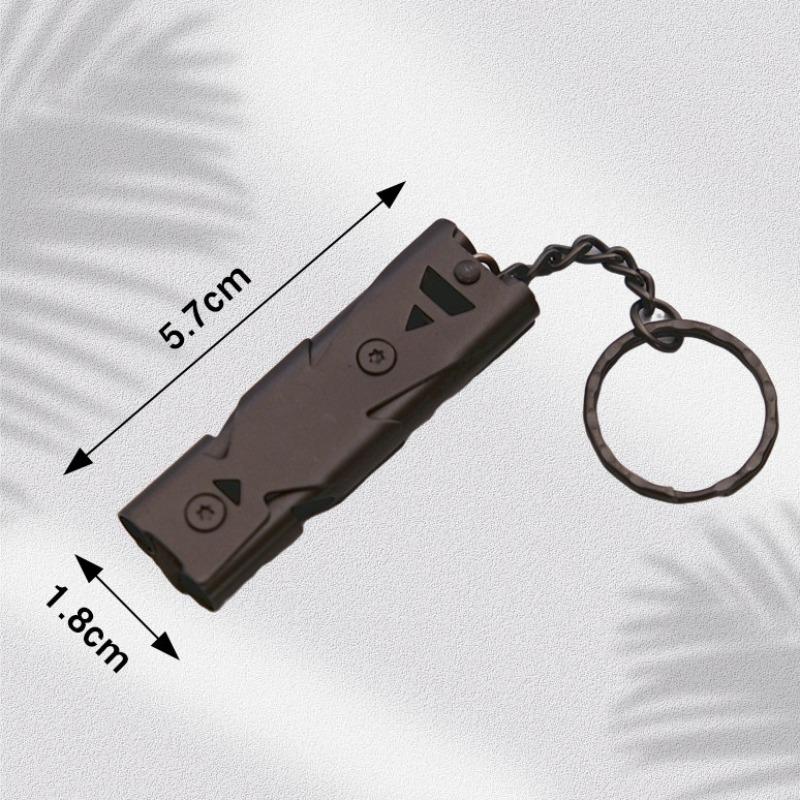 High Decibel Dual Whistle Keychain, Outdoor Camping Emergency Survival Tool, Portable Multifunctional Whistle