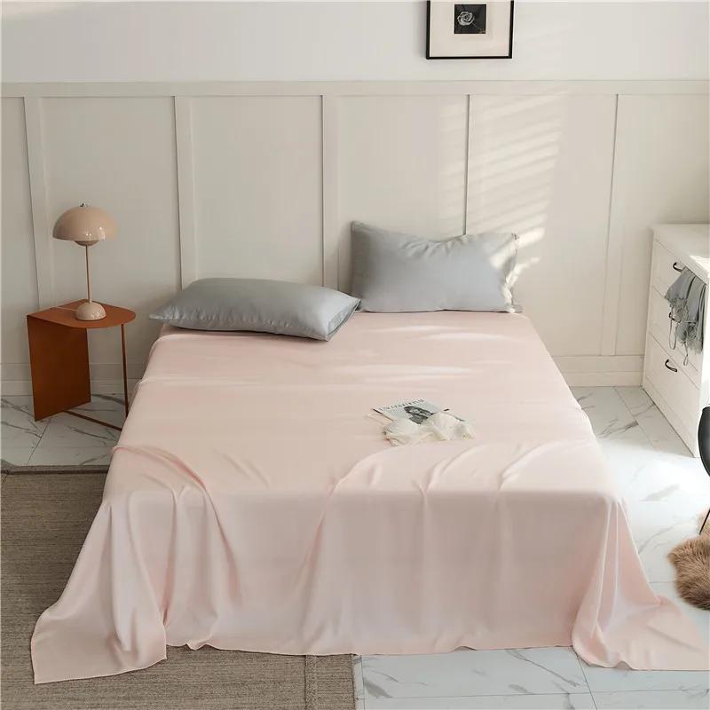 Solid color 60 piece Lyocell Tencel bed sheet, single piece, summer nude sleeping ice silk