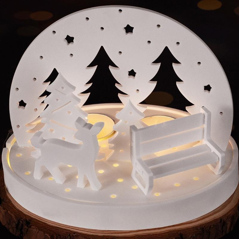 Creative Silicone Molds Kit For Handmade Resin Crafts Including Hollow House Candle Stand And Street Light