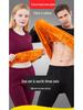 Men's and Women's Plus Velvet Thick Thermal Underwear Suit for Middle-aged and Elderly - Solid Color Winter Set