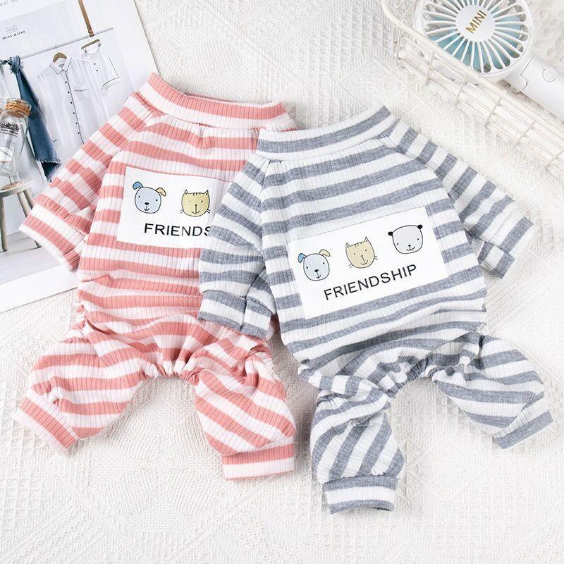 Pet Pajamas Spring And Summer Thin Striped Clothes Small Dog Pet Clothing