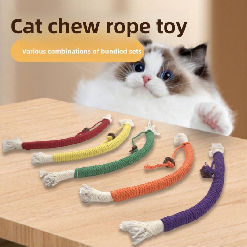 Cat Bite Rope Toys for Self-entertainment and Boredom, Teeth Grinding and Cleaning, Cat Mint, Gall Fruit, Cat Toys, Cat Toys