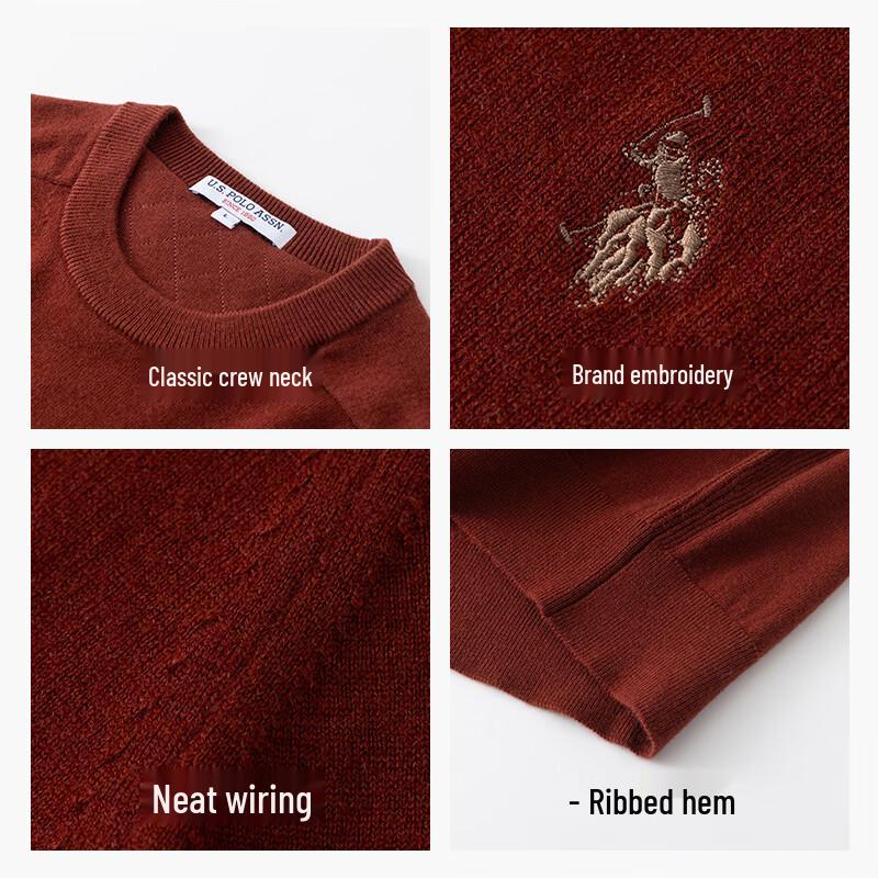 U.S. POLO ASSN. Men's Business Casual Wool Pullover Sweater