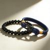 Stylish Men Bracelet Set Selected High Quality 4mm Rope 5 Colors Options 8mm Matte Strand Braslet Casual Wrist Accessories Homme