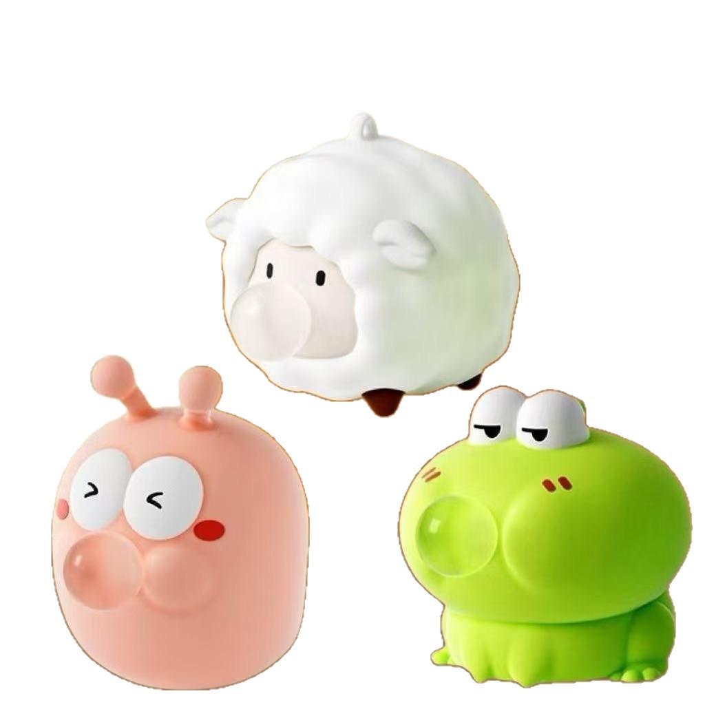 Cute Bubble Blowing Squeeze Toy - Stress Relief & Decompression Artifact, Non-Toxic, 3C Certified