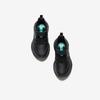Anta Kids Synthetic Leather Fashion Versatile Lightweight Shock Absorbing Low Top Running Shoes Kids Sneaker Black Green A12449977N-3