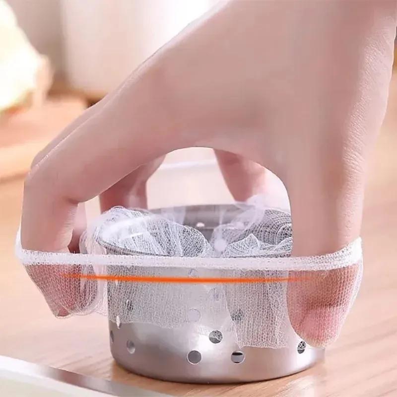 30-200pcs Disposable Sink Filter Mesh Bag Kitchen Block Drainage Pipe Drain Hole Garbage Bag Kitchen Cleaning Supplies