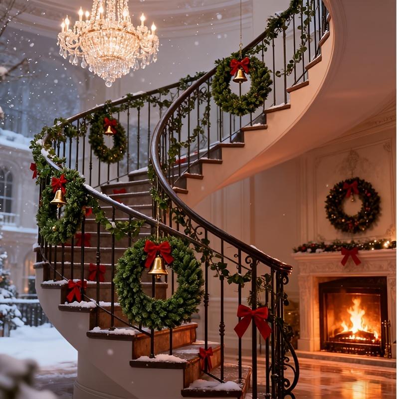 1pc Artificial Christmas Wreath, Durable Plastic Xmas Decor- Wedding -Holiday Décor Christmas Wreaths For Front Door