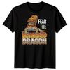 Fear The Bearded Dragon Reptilien Tiere Herren T Shirt Vintage Streetwear Slightly Soft Graphic Unisex Comfortable