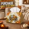 1pc Rustic Farmhouse Meadow Tissue Box - Harvest Napkin Dispenser, Available Made of Durable Polyester, Decorated with Wagon Sunflower Gourd, Suitable