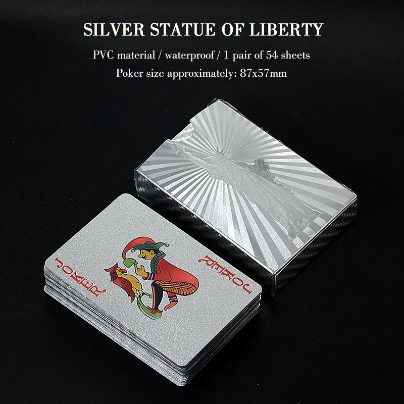 100% PVC Spielkarten Kunststoff Poker Kartenspiel Wasserdicht Poker Texas Hold'em Blackjack Spiel Dropshipping Gold Karte Brettspiel
