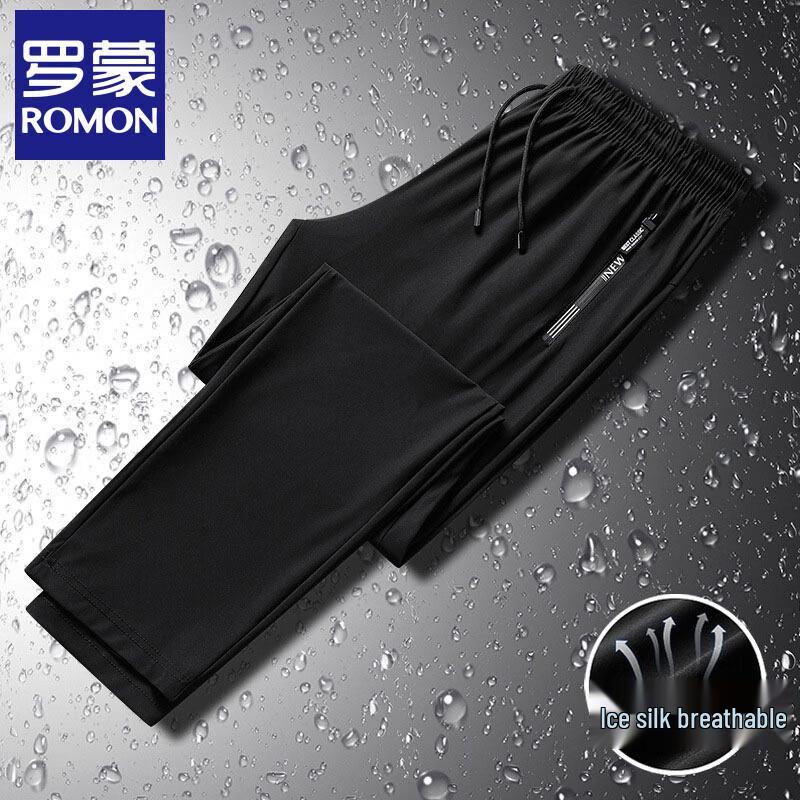 ROMON Men's Ice Silk Casual Quick-Dry Trousers