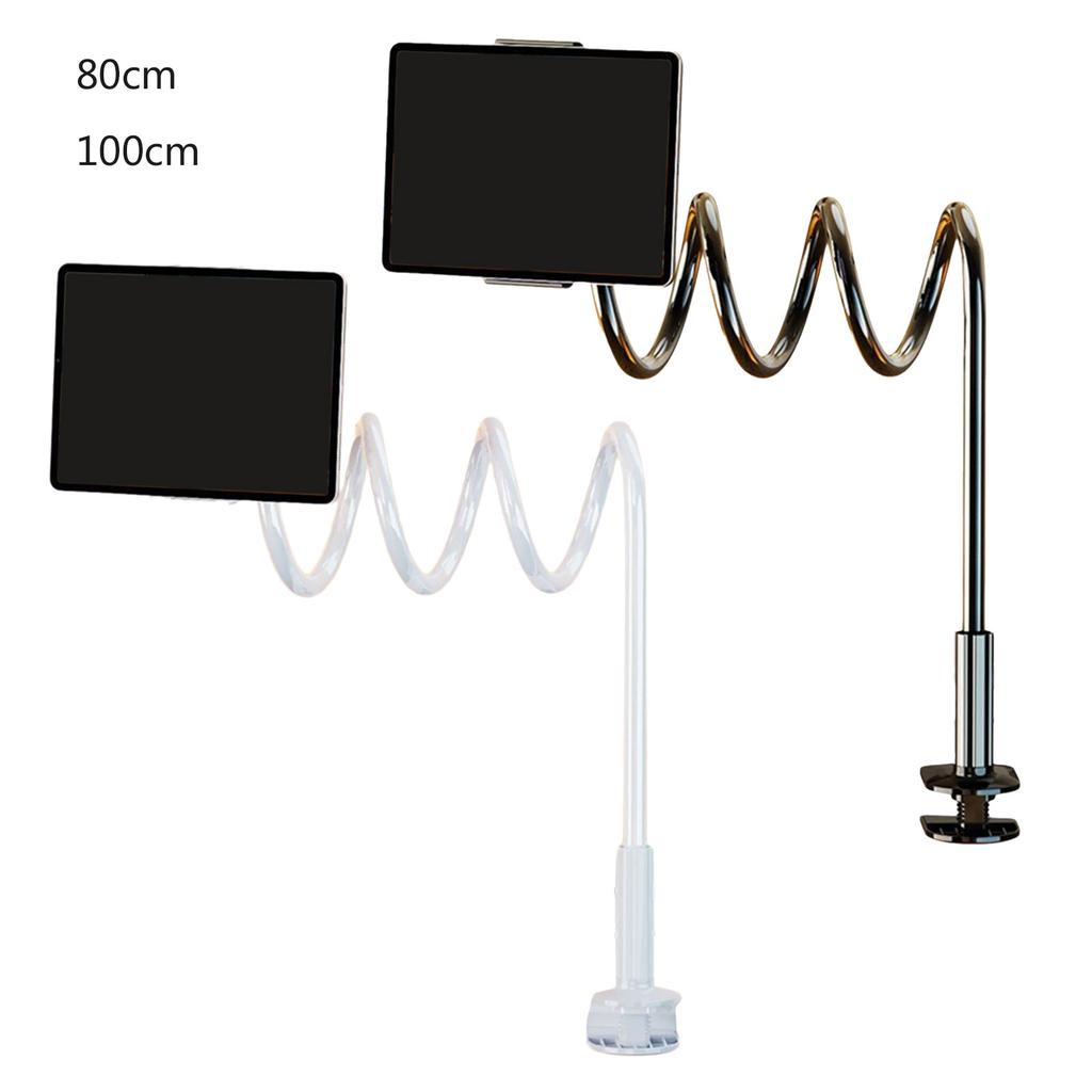 Gooseneck Tablet Mount Holder for Bed Flexible Tablet Arm Clamp for Bed Flexible Tablet Stand Lazy Arm Holder Clamp