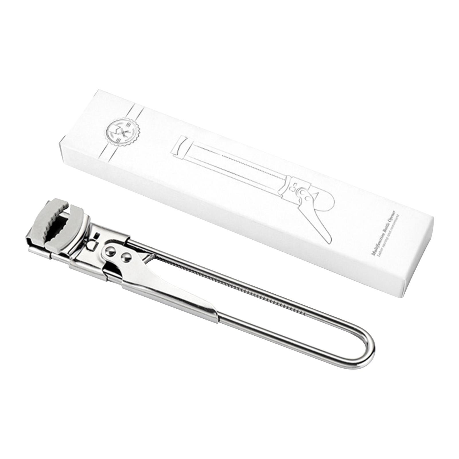 Multifunction Stainless Steel Jar Lid Opener Adjustable Can Bottle Opening Tool Home Kitchen Manual Labor-Saving Opener Gripper