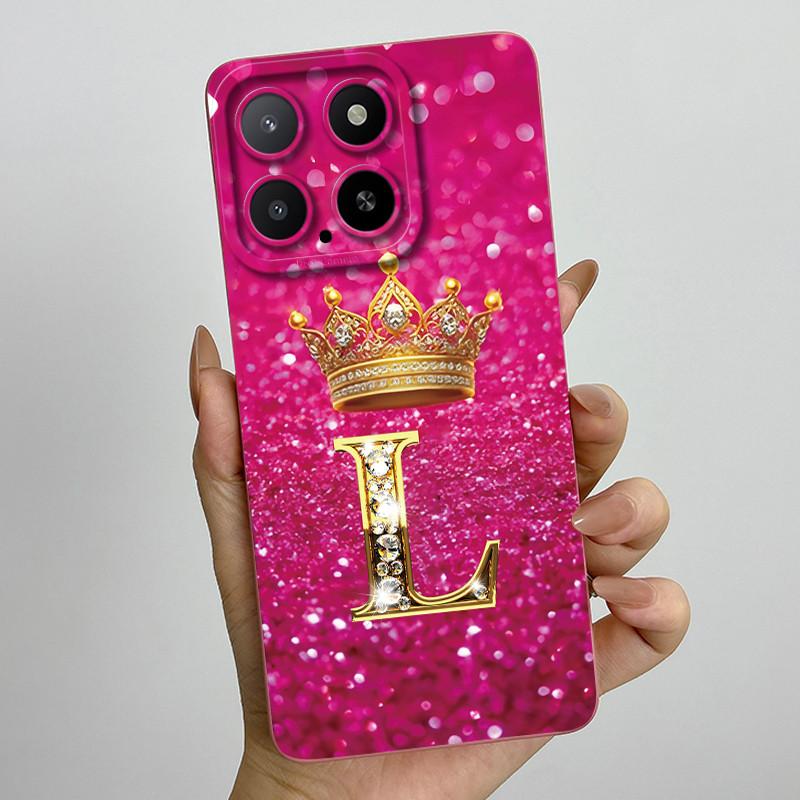 Casing For Honor X5b 2024 Phone Case Crown Letters Silicone Soft Full Protective Back Cover For HonorX5b X 5b+ Plus Coque Fundas