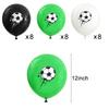 12/24Pcs Football Printed Latex Balloons Soccer Helium Air Balloon Kids Toy Boy Sports Theme Birthday Party Decoration Supplies