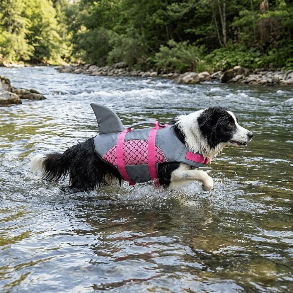 Shiny Scales Dog Swimming Suit Strong Buoyancy Puppy Safety Vests Dog Surfing Suit Pet Safety