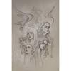 Dark Academia Art Sex Women Skull Poster Prints Canvas Painting Living Room Home Decor Sketch Line Art Black and White Wall Art