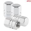 4Pcs Aluminum Alloy Car Wheel Tire Valve Caps Tyre Rim Stem Covers Airdust Waterproof For Automobiles Motorcycles Trucks Bikes