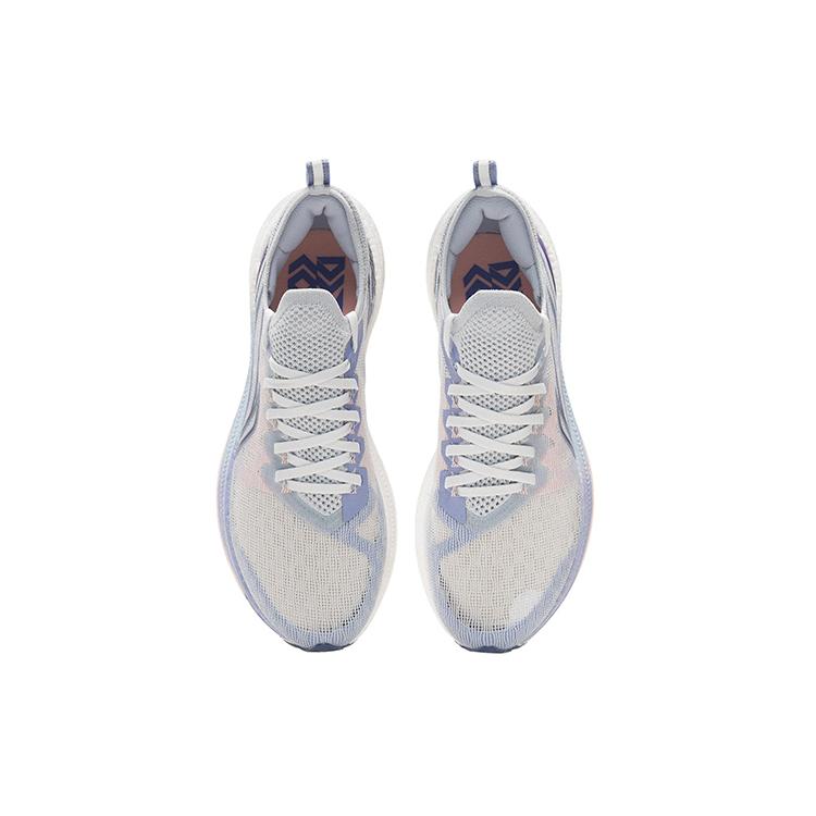 New LiNing Feidian Discovery Abrasion Resistant Slip Resistant Low Top Running Shoes Women's White Blue Purple ARMS008-4
