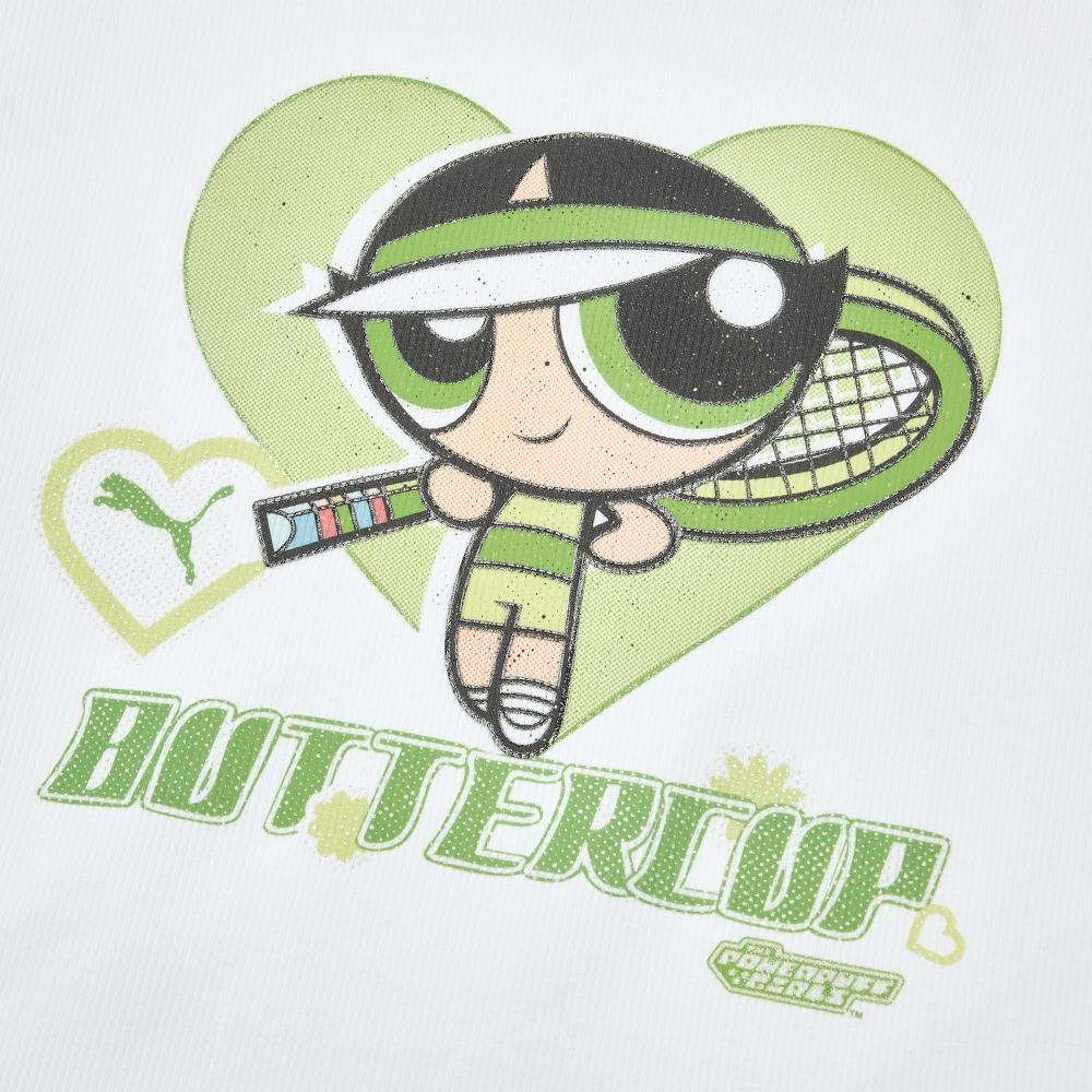 Puma X The Powerpuff Girls Cute Casual Color Block Cartoon Anime Pullover Short Sleeve T-Shirt Women T-Shirts 63746902