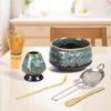 6-Piece Matcha Tea Ceremony Set with Whisk, Tea Utensils, and Tea Ceremony Utensils for Beginners and Home Use (Tea Bowl, Tea Whisk, Tea Whisk
