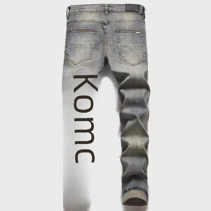 ג'ינס סקיני יוניסקס רטרו עם טלאי עור כוכב