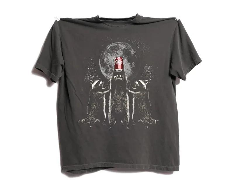 

Vintage Raccoon Dr Pepper TShirt Funny Animal Tee T Shirt Full Size S3XL Unisex T-Shirt L