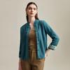 Zhaojun Women's Pure Cashmere Stand-Up Collar Cardigan