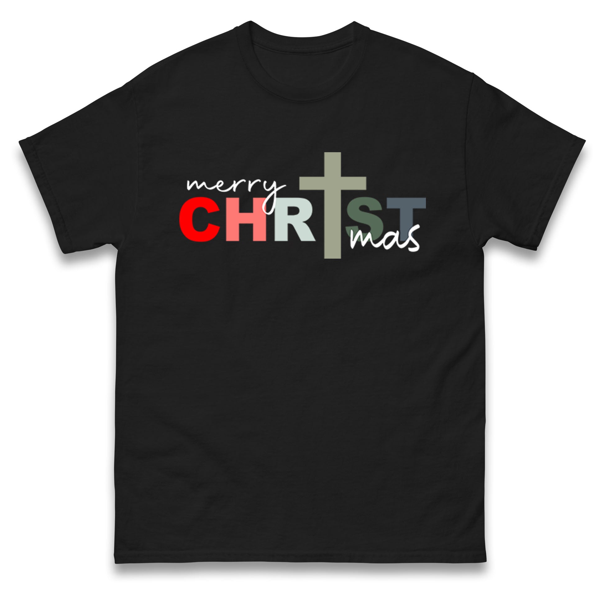Merry Christmas Christ Christmas T Shirt Tshirt Mens Womens Unisex Tops Tees XL