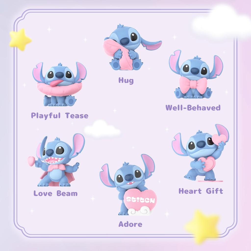 52TOYS BLINDBOX X DISNEY STITCH Sweet Pink Sweet Series Blind Box Blindbox Trading Figure Collection Figure Lilo Stitch Painted Flocked Gacha Gacha