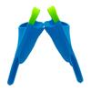 Blue M Swim Training Fins Comfortable Silicone Lap Swimming Short Blade Floating Flippers With Mesh Bag for Adults Snorkeling