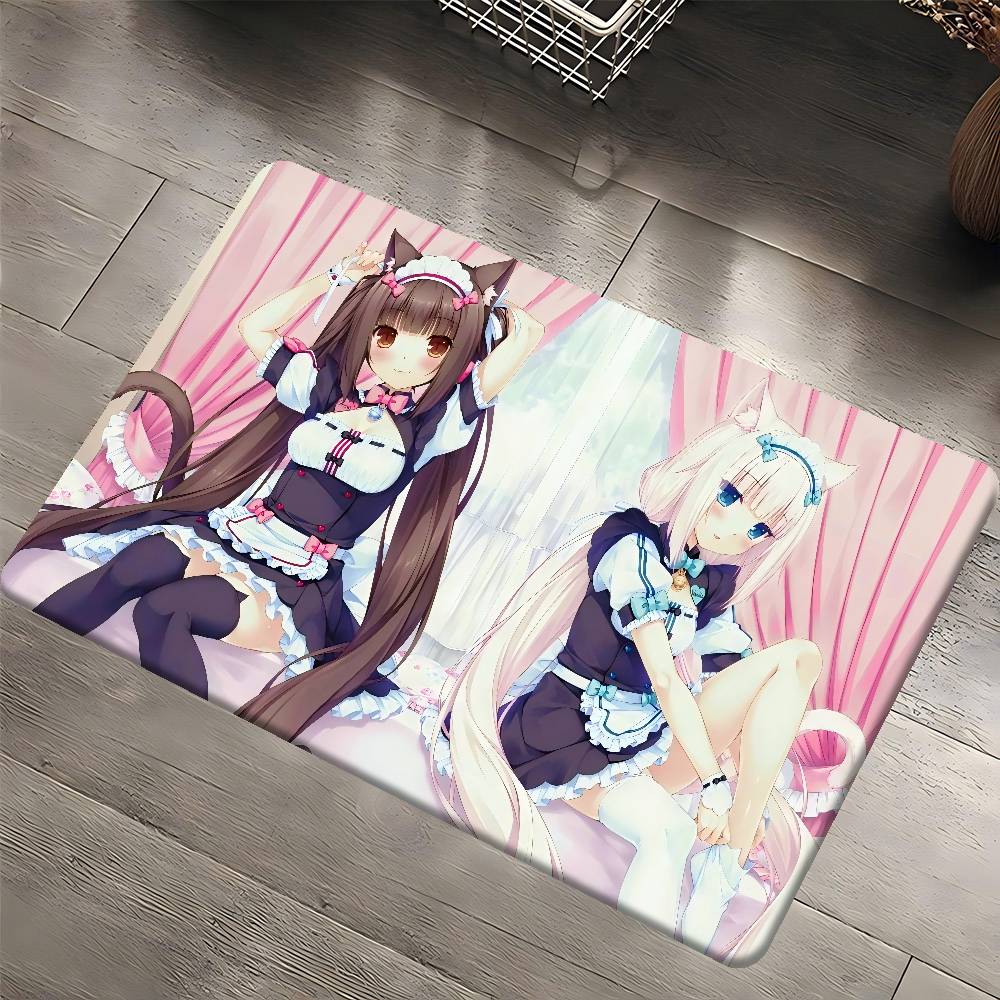 Nekopara Anime Room Mats Retro Multiple Choice Living Room Kitchen Rug Non-Slip Welcome Rug
