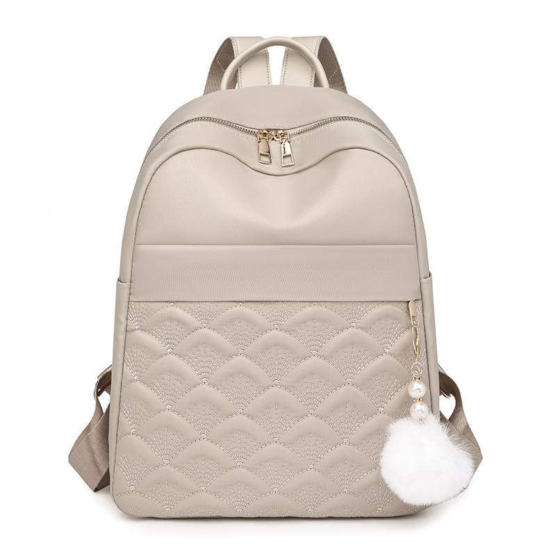 

Рюкзак Lingge, женский рюкзак, большая вместимость, водоотталкивающий дорожный рюкзак бежевый