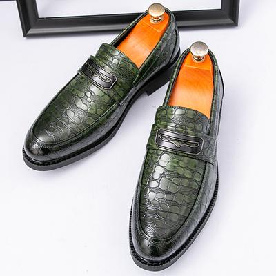 New Luxury Trend  Designer Men's Black Brown Green Wedding Forma Dress Shoes Male Slip On Penny Loafers Zapatos Hombre