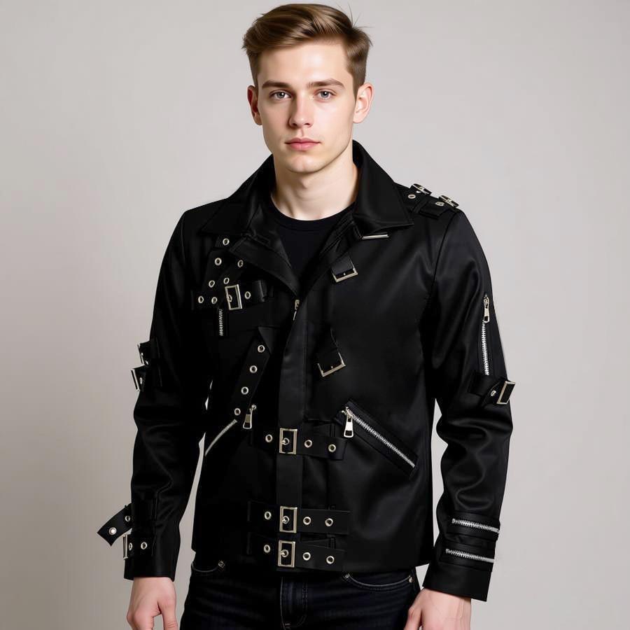 Michael Jackson Unisex Punk Stage Jacket For Music Shows And Events