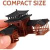 B0D5DC8MHG Miniature Japanese Statue - Hand Crafted Plastic Fish Tank Decor, Asian Garden Ornament, Ancient Architecture Model for Home, Office, and