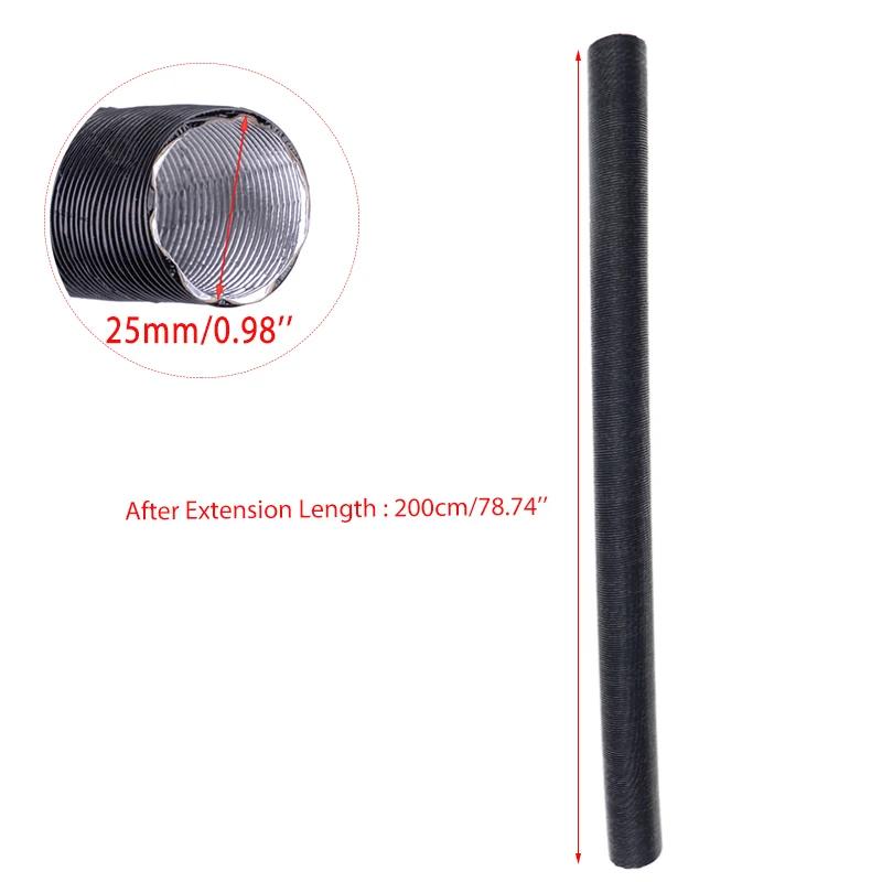 Air Intake Outlet Exhaust Stretch Corrugated Hose Pipe Flexible Combustion 25/42/60/76/90mm For Webasto Eberspacher Auto Heater
