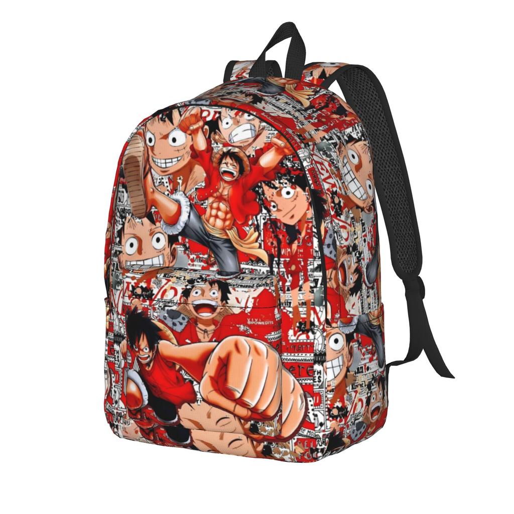 Anime One Piece Luffy Backpack for Men Women Casual High School Work Daypack Laptop Computer Shoulder Bag Lightweight