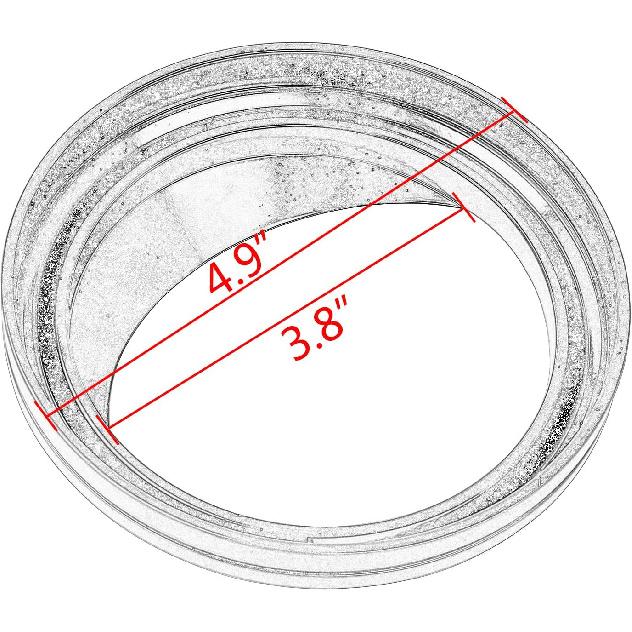 Schwarzer Tachometerrahmen Verchromter Zierring Visierabdeckung mit 5" Tachometer für Harley Dyna Softail Touring